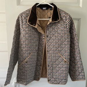NWT lands end spring/fall jacket plaid s petite